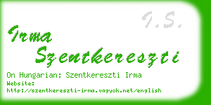 irma szentkereszti business card